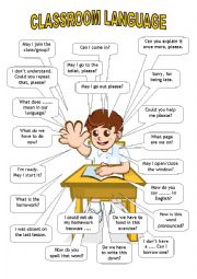 English Worksheet: Classroom language (student)