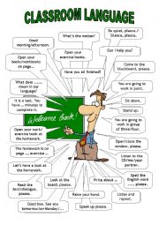 English Worksheet: Classroom Language/ teacher