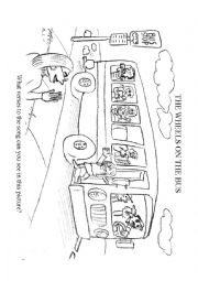 English Worksheet: The Wheels on the Bus