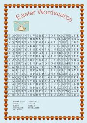 English Worksheet: EASTER WORDSEARCH