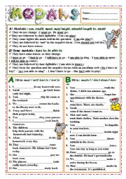 English Worksheet: Modals  / Semi-modals