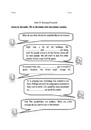English Worksheet: Moving Forward