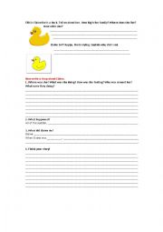 English Worksheet: Guided story writing