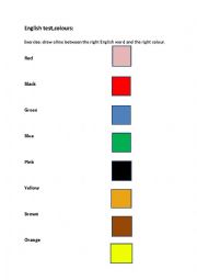 English Worksheet: Test colours