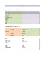 English Worksheet: PRONOUNS