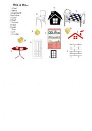 English Worksheet: Furniture pus test