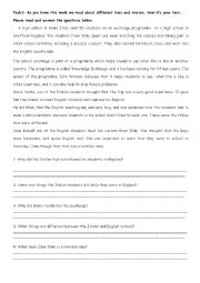 reading and writing worksheet