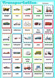 English Worksheet: Transportation