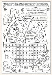 English Worksheet: What�s in the Easter basket?