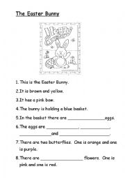 English Worksheet: The Easter Bunny