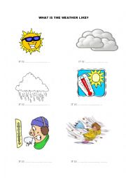 English Worksheet: What is the weather like?