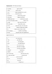 English Worksheet: Simple Present 