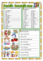 Countable - Uncountable nouns