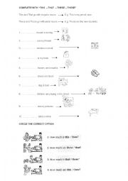 English Worksheet: Demonstratives