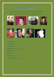 English Worksheet: famous people