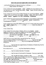 English Worksheet: I Have a Dream - Bakermaat 