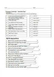 Tag question practice