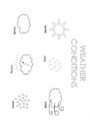 English Worksheet: weather conditions