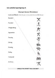 English Worksheet: Worksheets theme sports (CLIL)