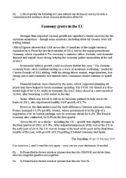 English Worksheet: Economy growth