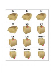 English Worksheet: preposition go fish card