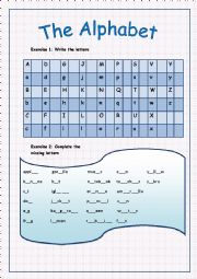 English Worksheet: The alphabet