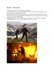 English Worksheet: My film