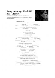 Song to work verb tobe and pronouns_Someone like you - Adele