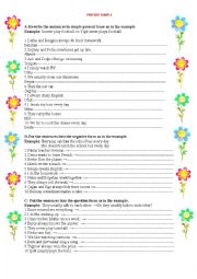 English Worksheet: Simple Present Tense