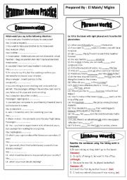 English Worksheet: Grammar Review