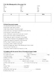 English Worksheet: Present Simple