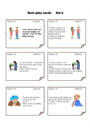 English Worksheet: Role-play Cards