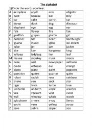 English Worksheet: The alphabet - working with a video