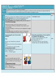 English Worksheet: Future Perfect Bac Lesson Plan