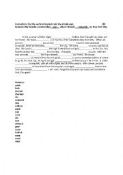 English Worksheet: Simple Past practice