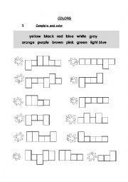 English Worksheet: COLORS