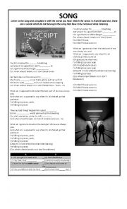 English Worksheet: Breakeven by The Script