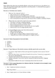 English Worksheet: Agree/disagree essay on Health