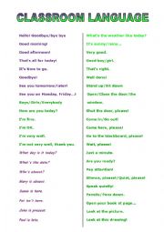 Classroom language