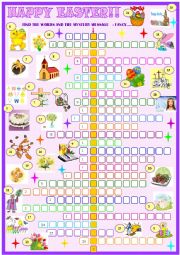 English Worksheet: Easter:Crossword puzzle