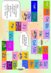 English Worksheet: A to Z board game