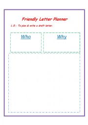 Friendly letter Planner