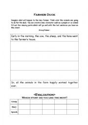 English Worksheet: Story making