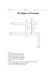 English Worksheet: The Biggest in Portugal