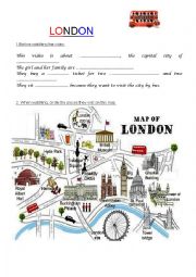 English Worksheet: worksheet oral comprehension video about London