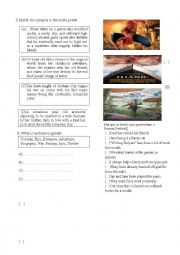 English Worksheet: Synopsis