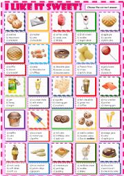 English Worksheet: I like it sweet!