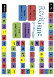 ReviGame revision boardgame (pre-intermediate)