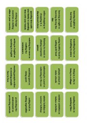 ReviGame revision boardgame cards (pre-intermediate)