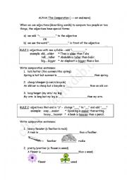 English Worksheet: Comparative Adjectives Worksheet